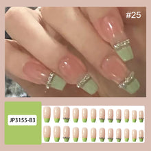 Load image into Gallery viewer, 24pcs/set Multicolor Nail Patches Nail Pieces Removable Fake Nails Extensions Nail Art Accessories
