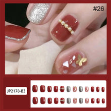 Load image into Gallery viewer, 24pcs/set Multicolor Nail Patches Nail Pieces Removable Fake Nails Extensions Nail Art Accessories

