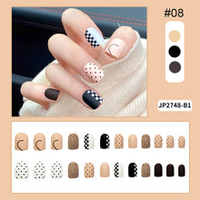 Load image into Gallery viewer, 24pcs/set Nail Pieces Nail Patch Removable Fake Nails Extensions Multicolor Nail Art Accessories
