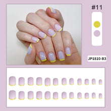 Load image into Gallery viewer, 24pcs/set Nail Pieces Nail Patch Removable Fake Nails Extensions Multicolor Nail Art Accessories
