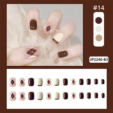 Load image into Gallery viewer, 24pcs/set Nail Pieces Nail Patch Removable Fake Nails Extensions Multicolor Nail Art Accessories
