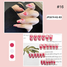 Load image into Gallery viewer, 24pcs/set Nail Pieces Nail Patch Removable Fake Nails Extensions Multicolor Nail Art Accessories

