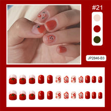 Load image into Gallery viewer, 24pcs/set Nail Pieces Nail Patch Removable Fake Nails Extensions Multicolor Nail Art Accessories
