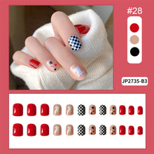 Load image into Gallery viewer, 24pcs/set Nail Pieces Nail Patch Removable Fake Nails Extensions Multicolor Nail Art Accessories
