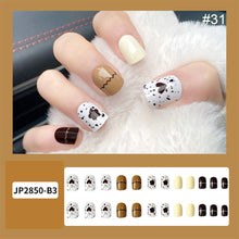 Load image into Gallery viewer, 24pcs/set Nail Pieces Nail Patch Removable Fake Nails Extensions Multicolor Nail Art Accessories
