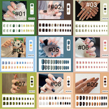Load image into Gallery viewer, 24pcs/set Nail Pieces Nail Patch Removable Fake Nails Extensions Multicolor Nail Art Accessories
