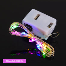 Load image into Gallery viewer, 1/2/3m LED String Lights Copper Silver Wire Garland Light Waterproof Fairy Lights For Christmas Wedding Party Decoration
