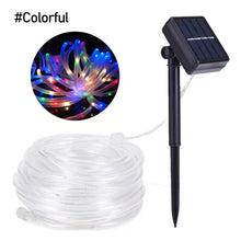 Load image into Gallery viewer, Solar Power Light String Lights 8Mode Waterproof Fairy Lights 7M 12M 22M Rope Light Outdoor Garden Light Tube
