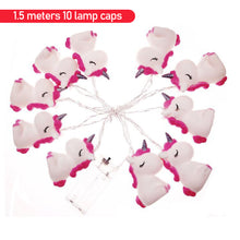 Load image into Gallery viewer, Cartoon Unicorn LED Light String Animal String Fairy Light Battery For Baby Children Room Decoration Indoor Wedding Party Decoration
