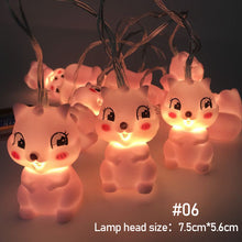 Load image into Gallery viewer, Cartoon Unicorn LED Light String Animal String Fairy Light Battery For Baby Children Room Decoration Indoor Wedding Party Decoration
