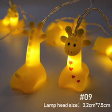 Load image into Gallery viewer, Cartoon Unicorn LED Light String Animal String Fairy Light Battery For Baby Children Room Decoration Indoor Wedding Party Decoration

