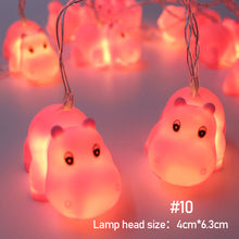 Load image into Gallery viewer, Cartoon Unicorn LED Light String Animal String Fairy Light Battery For Baby Children Room Decoration Indoor Wedding Party Decoration
