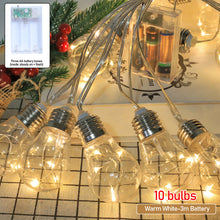 Load image into Gallery viewer, 3/6m LED String Lights Bulb Shaped Christmas Fairy Lights Outdoor Garden Xmas Wedding Lamp Christmas Decoration
