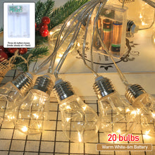 Load image into Gallery viewer, 3/6m LED String Lights Bulb Shaped Christmas Fairy Lights Outdoor Garden Xmas Wedding Lamp Christmas Decoration
