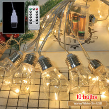 Load image into Gallery viewer, 3/6m LED String Lights Bulb Shaped Christmas Fairy Lights Outdoor Garden Xmas Wedding Lamp Christmas Decoration
