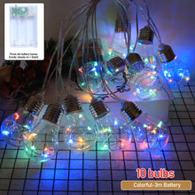 Load image into Gallery viewer, 3/6m LED String Lights Bulb Shaped Christmas Fairy Lights Outdoor Garden Xmas Wedding Lamp Christmas Decoration
