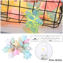 Load image into Gallery viewer, 1.5m/3m/6m Star Shape Light String Fairy Lights LED Star Light String For Indoor Outdoor Decor Christmas Wedding Party Decoration
