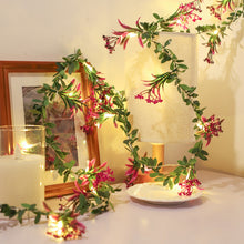 Load image into Gallery viewer, Flower String Light Garland Leaves Fairy Christmas Wedding Party Table Decor Light Battery Operated Vine String Light
