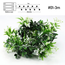 Load image into Gallery viewer, Flower String Light Garland Leaves Fairy Christmas Wedding Party Table Decor Light Battery Operated Vine String Light
