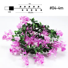 Load image into Gallery viewer, Flower String Light Garland Leaves Fairy Christmas Wedding Party Table Decor Light USB Vine String Light
