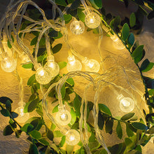 Load image into Gallery viewer, Bubble Ball String Light Garland Leaves Fairy Christmas Wedding Party Table Decor Light Battery Operated Vine String Light
