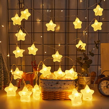 Load image into Gallery viewer, Cartoon Smile Star LED Light String String Fairy Light Battery For Baby Children Room Decoration Indoor Wedding Party Decoration

