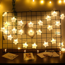 Load image into Gallery viewer, Cartoon Smile Star LED Light String String Fairy Light Battery For Baby Children Room Decoration Indoor Wedding Party Decoration
