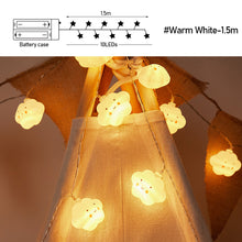 Load image into Gallery viewer, Cartoon Smile Cloud LED Light String String Fairy Light Battery For Baby Children Room Decoration Indoor Wedding Party Decoration
