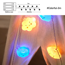 Load image into Gallery viewer, Cartoon Smile Cloud LED Light String String Fairy Light Battery For Baby Children Room Decoration Indoor Wedding Party Decoration
