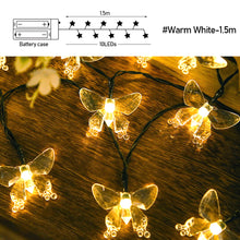 Load image into Gallery viewer, 10/20/40LED Butterfly Light String Fairy Light Battery For Baby Children Room Decoration Indoor Wedding Party Decoration
