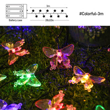 Load image into Gallery viewer, 10/20/40LED Butterfly Light String Fairy Light Battery For Baby Children Room Decoration Indoor Wedding Party Decoration
