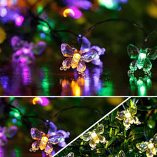 Load image into Gallery viewer, Butterfly Solar Fairy Lights String 20/30/50/100LED Garden Lights 8 Mode Flashing Christmas Party Outdoor Hanging Lights Solar Powered
