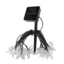Load image into Gallery viewer, Butterfly Solar Fairy Lights String 20/30/50/100LED Garden Lights 8 Mode Flashing Christmas Party Outdoor Hanging Lights Solar Powered
