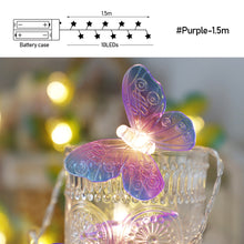 Load image into Gallery viewer, 10/20/40LED Butterfly Light String Fairy Light Battery For Baby Children Room Decoration Indoor Wedding Party Decoration

