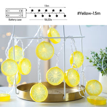 Load image into Gallery viewer, 10/20LED Lemon Slice Light String Fairy Light Battery For Baby Children Room Decoration Indoor Wedding Party Decoration
