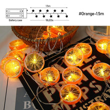 Load image into Gallery viewer, 10/20LED Lemon Slice Light String Fairy Light Battery For Baby Children Room Decoration Indoor Wedding Party Decoration
