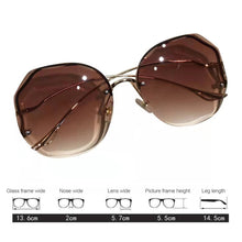 Load image into Gallery viewer, Frameless Sunglasses Fashion Simple Sunglasses UV Protection Personality Sunglasses Women Sunglasses Outdoor Glasses
