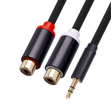 Load image into Gallery viewer, RCA Cable 2RCA To 3.5mm Jack Female AUX Audio Cable Stereo Splitter Adapter Cable For TV PC DVD Speaker Audio Amplifiers
