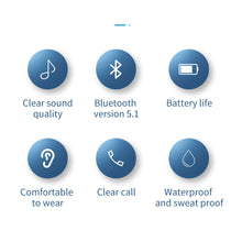 Load image into Gallery viewer, Bluetooth Earphones 5.1 Headphones Stereo Handsfree Noise Canceling Wireless Business Headset With HD Mic For All Smart Phones
