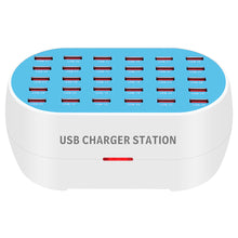 Load image into Gallery viewer, Multi-port mobile phone charger 12/18/24/30 port 5V2A fast intelligent identification porous USB charger
