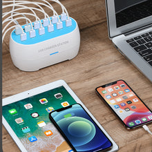 Load image into Gallery viewer, Multi-port mobile phone charger 12/18/24/30 port 5V2A fast intelligent identification porous USB charger

