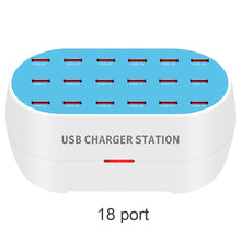 Load image into Gallery viewer, Multi-port mobile phone charger 12/18/24/30 port 5V2A fast intelligent identification porous USB charger
