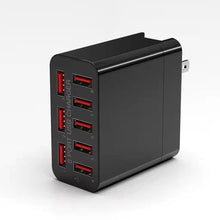 Load image into Gallery viewer, 8-port USB Charger 40W Multi-function USB Travel Charger Smartphone Charger Multi-port Charging Head
