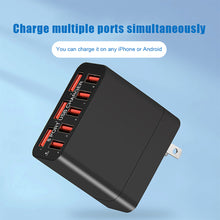 Load image into Gallery viewer, 8-port USB Charger 40W Multi-function USB Travel Charger Smartphone Charger Multi-port Charging Head

