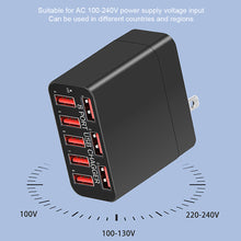 Load image into Gallery viewer, 8-port USB Charger 40W Multi-function USB Travel Charger Smartphone Charger Multi-port Charging Head
