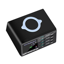 Load image into Gallery viewer, 8-Port LCD Quick Charge USB Charger Wireless Charger USB C PD Fast Charger for iPhone 13 12 Pro MacBook Air Samsung S20 Xiaomi
