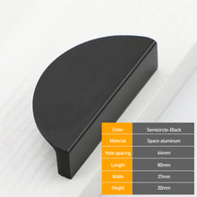 Load image into Gallery viewer, Hidden Cabinet Handles Black Gold Aluminum Alloy Kitchen Cupboard Pulls Drawer Knob Door Furniture Handle Hardware
