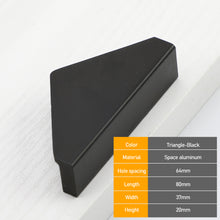 Load image into Gallery viewer, Hidden Cabinet Handles Black Gold Aluminum Alloy Kitchen Cupboard Pulls Drawer Knob Door Furniture Handle Hardware
