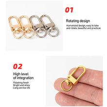 Load image into Gallery viewer, 10pcs Durable Metal Carabiner Clip Style Spring Key Chain Keyring Swivel Lobster Clasp Clips Key Hooks for Hanging
