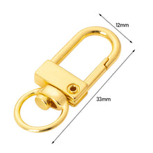 Load image into Gallery viewer, 10pcs Durable Metal Carabiner Clip Style Spring Key Chain Keyring Swivel Lobster Clasp Clips Key Hooks for Hanging
